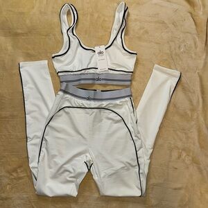 OP White and Black Trim Intimate Set